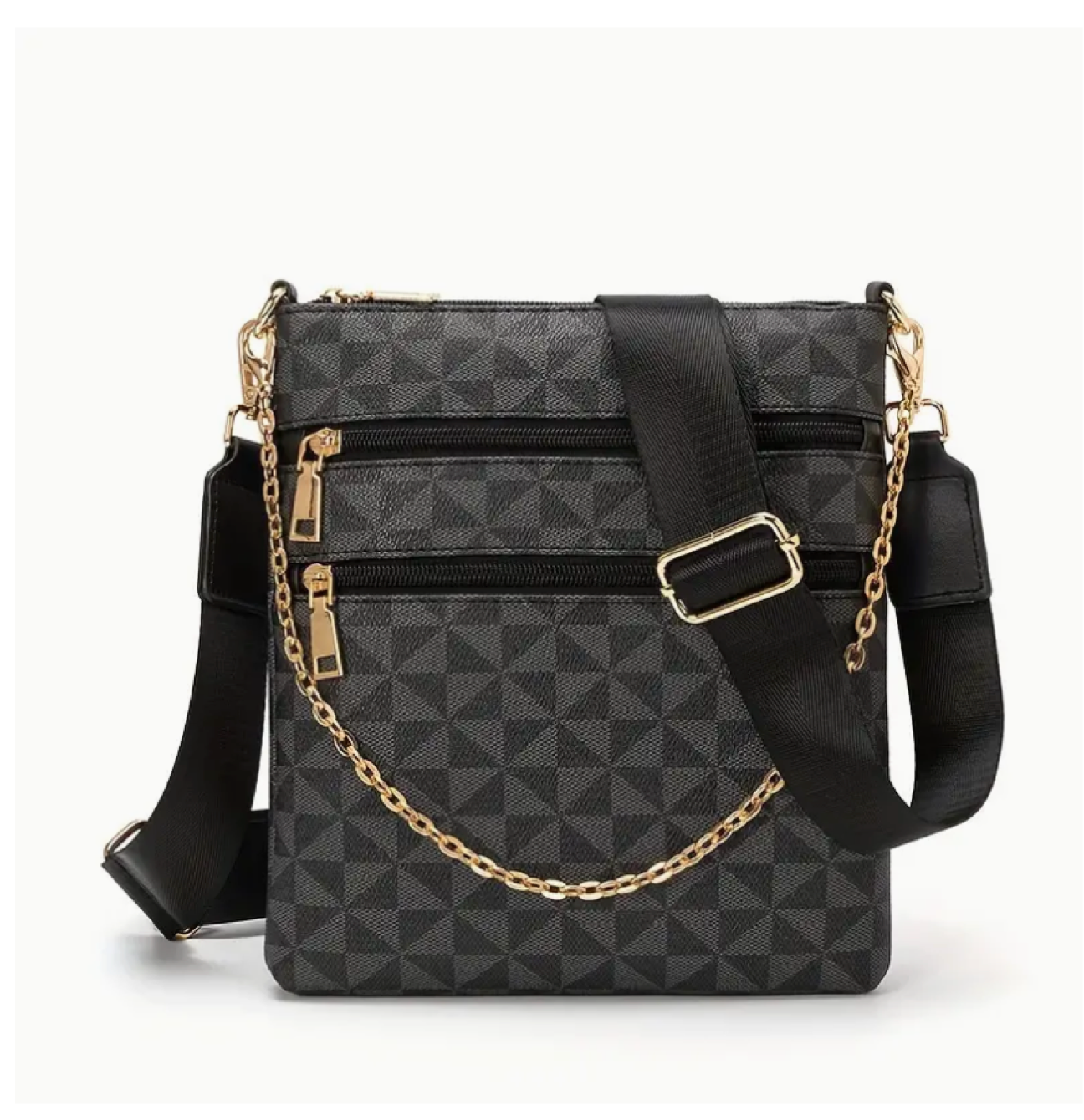 Functional and Trendy Geometric Triangles Pattern Cross Body & Shoulder Bag