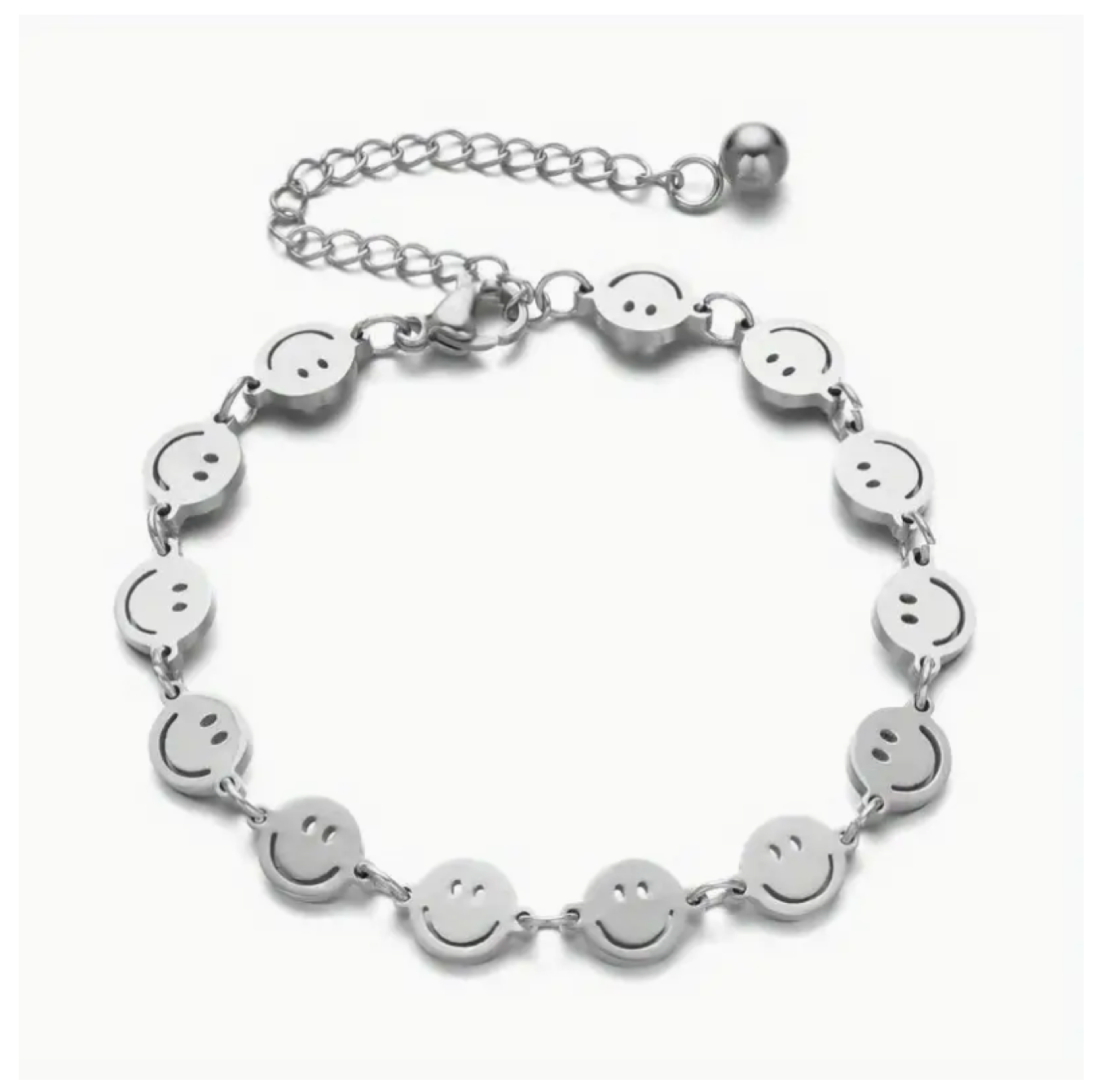 Trendy Stainless Steel Smiley Faces Bracelets