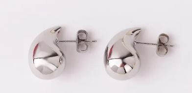 Mini 11 mm x 18 mm fashion jewelry water drop earrings with stainless steel needle