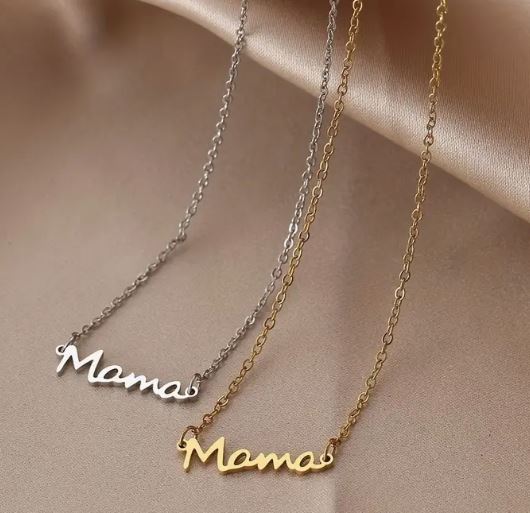 Very Nice & Special stainless steel necklace with "Mama" pendant