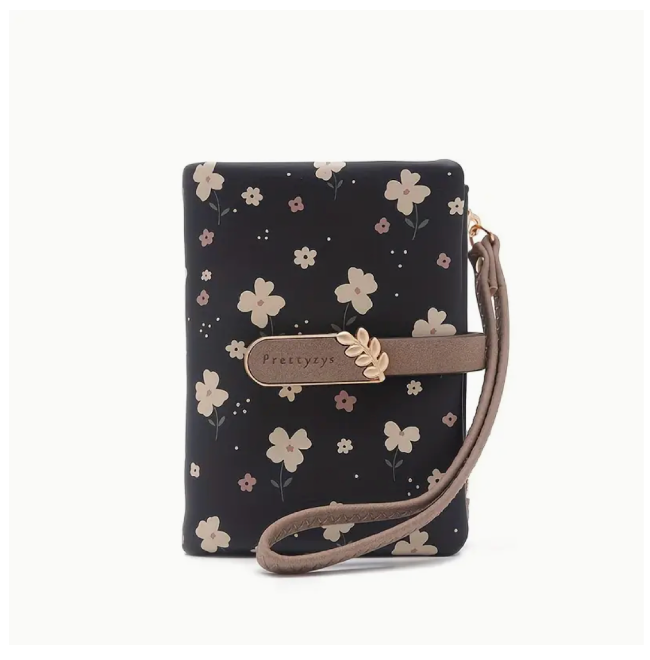 Nice Flowers Bi-Fold, Multi-Card Wallet With Coins Zipper Pocket