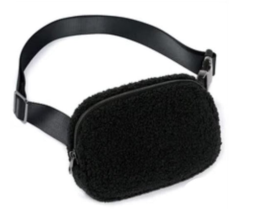 Trendy plush belt or crossbody bag