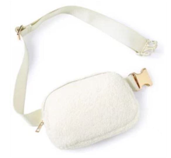 Trendy plush belt or crossbody bag