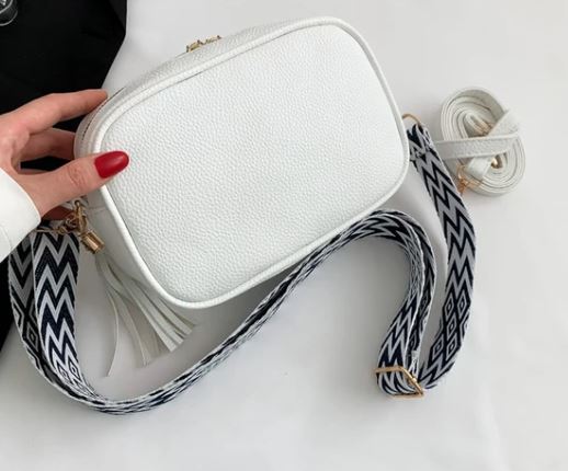 Trendy  PU leather bag with adjustable wide strap