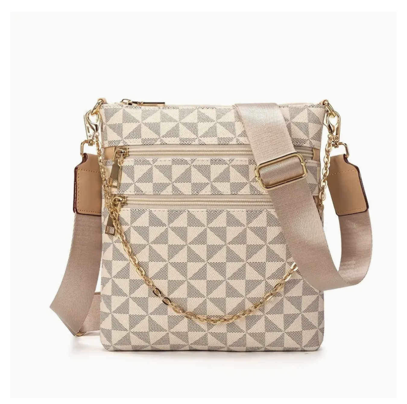 Functional and Trendy Geometric Triangles Pattern Cross Body &amp; Shoulder Bag