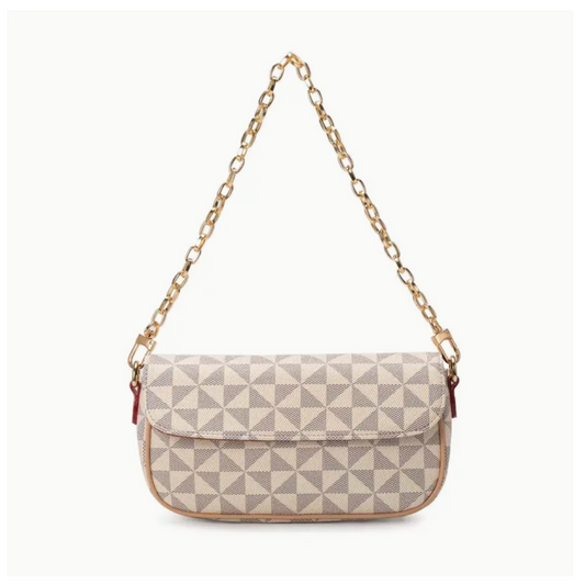 Luxurious And Modern Geometric Triangles Pattern Crossbody And Shoulder Bag