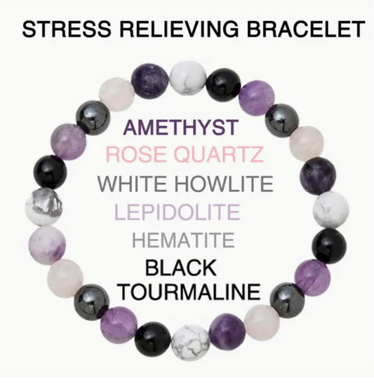 Stress Relief Natural Stones Nylon Bracelet