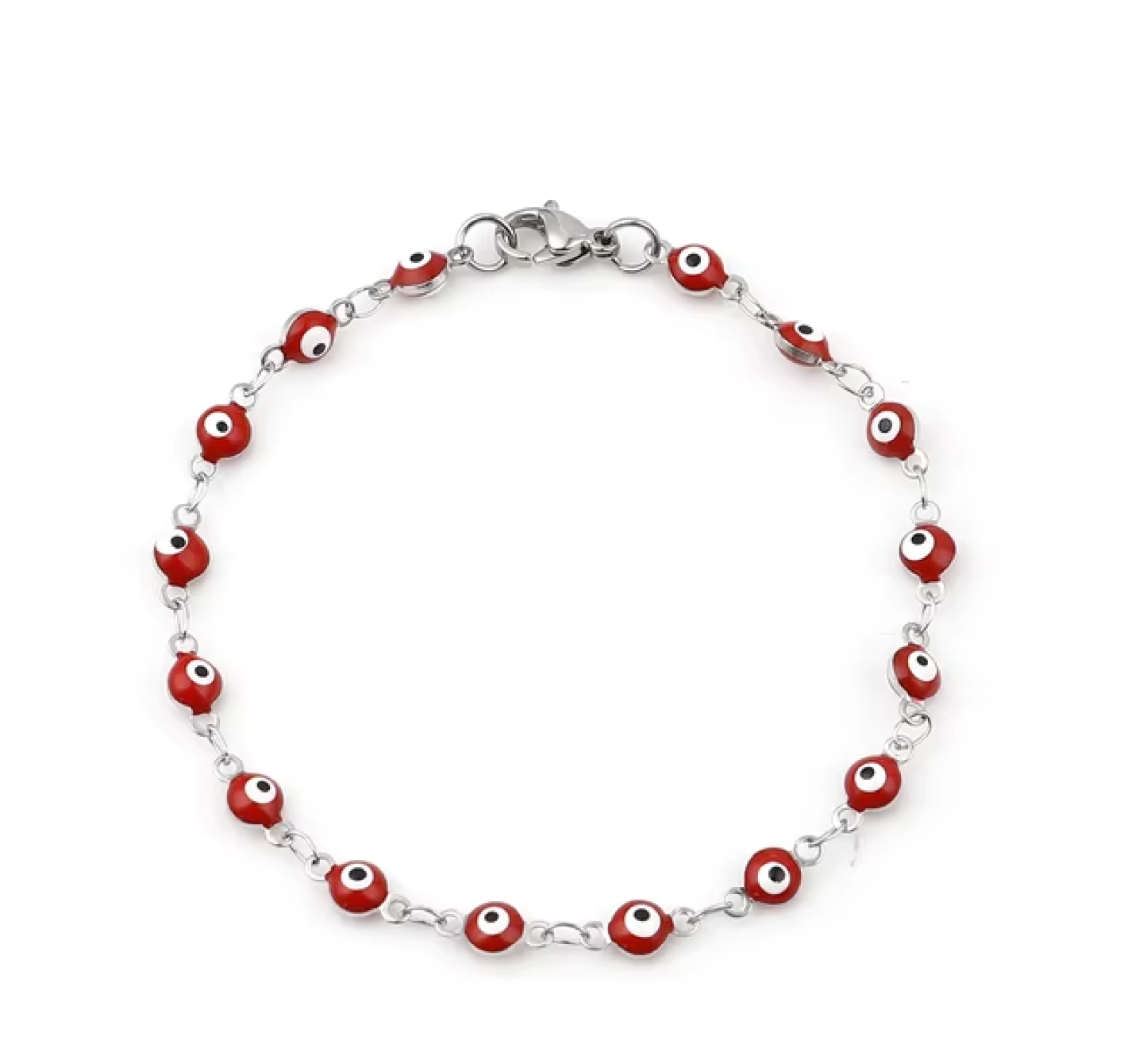 Delicate And Trendy Stainless Steel Evil Eye Beads Bracelet