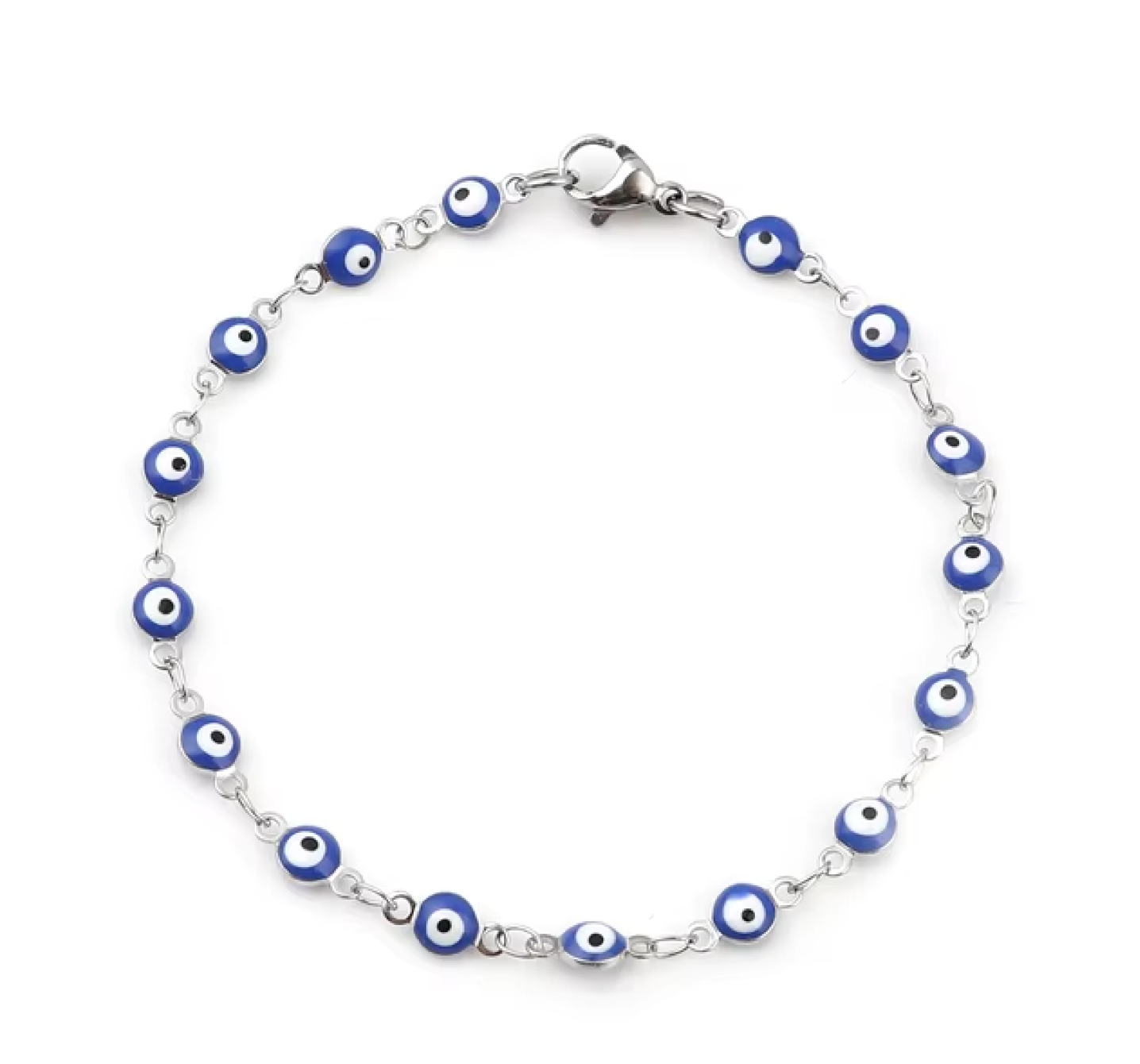 Delicate And Trendy Stainless Steel Evil Eye Beads Bracelet