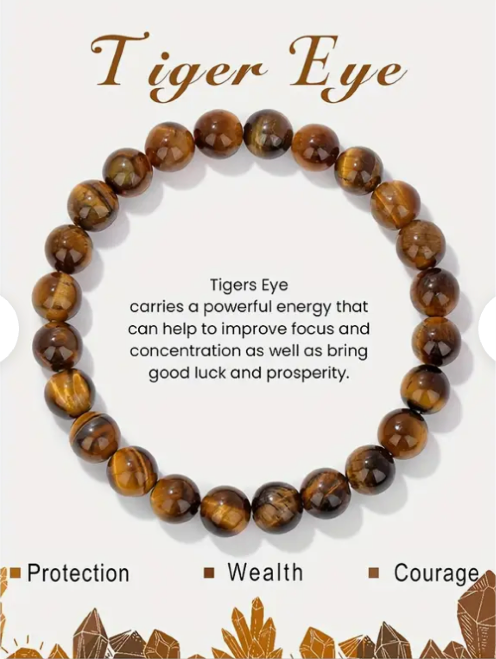 Tiger Eye Natural Stone Nylon Bracelet