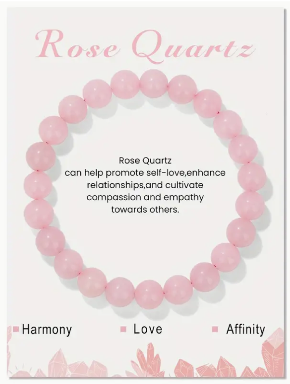 Rose Quartz Natural Stone Bracelet