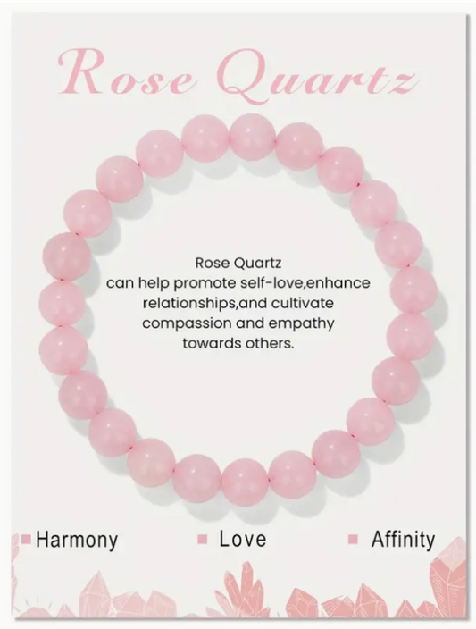 Rose Quartz Natural Stone Bracelet