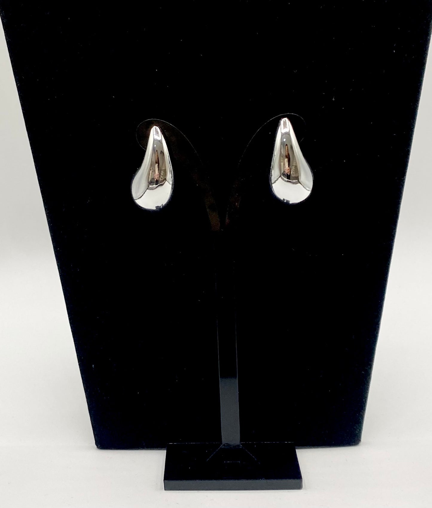 Large water drop silver colour alloy fashion jewelry earrings