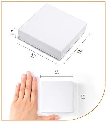 Laminated white jewelry gift box