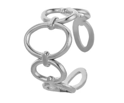 Unique 7 Ovals Stainless Steel Ring